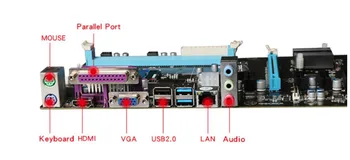 Jaunu Ieguves mātesplati HM6X-BTC ar cpu ddr3 PCI-E slots 8 karte mātesplates Atbalstu, 8 grafikas pamatplates