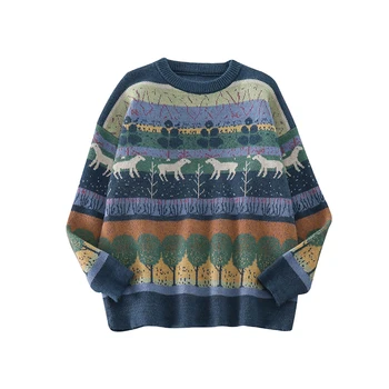 Jaunu Karstā pārdošanas sieviešu apģērbu 2020. gadam korejas modes džemperis dāmas adīto Džemperi sieviešu OLA studentu meitene ziemas džemperi BFA114