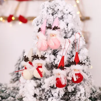 Jaunu Ziemassvētku rotājumu radošā gudrs raga vilnas Ziemassvētku eņģelis Ziemassvētku eglīte apdares lelle rotājumi navidadhome decore