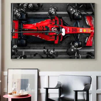 Jaunā, Modernā Formula 1 Sacīkšu Auto Hd Audekls Mākslas, Mājas Dekoru, Sienas Glezniecību Izdrukas par Plakātu drukāšana Dzīvojamās Istabas Sienas Cuadros
