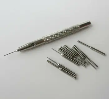 Joslas Izmēru Instrumentu Tērauda Pin Perforators 0.5 mm līdz 1.6 mm Pulksteņu Siksniņu Rokassprādze Remonts