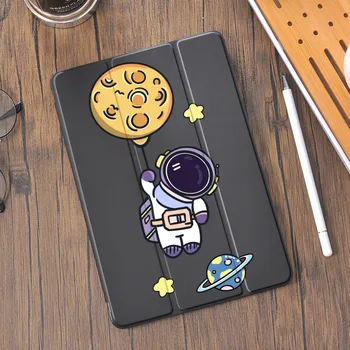 Karikatūra Astronauts Gaisa 4 iPad Gadījumā Ar Zīmuļa Turētāju 10.2 8 6 7 Pro 12.9 2020. Gadam Mini 5 9.7 Silikona Vāciņu Pro 11 Būtiska