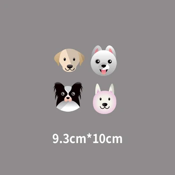 Karikatūra dzīvnieku print svītru Dzelzs Par plāksteri zēniem un meitenēm, T-kreklu siltuma pārneses kaķis pet suns, vinila nozīmīti, apģērbu dekorēšana