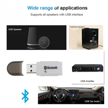 Kebidu Mini USB Bluetooth 5.0 Bezvadu Audio Adapteri, Stereo Uztvērēju Brīvroku Automašīnas Komplekts Ar Mikrofonu Auto Player Tālruni