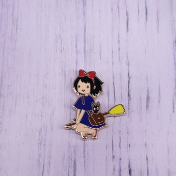Kiki ' s Delivery Service pin gudrs Jiji kaķu burvju žetons skaistu Ghibli kolekcija