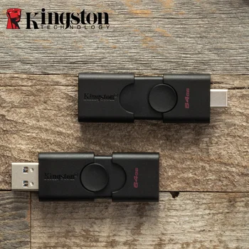 Kingston Jaunu USB zibatmiņu USB 3.2 Gen 1 32GB 64GB DataTraveler Duo Pendrive Diska Stick USB Tipa A & USB Type-C Pen Drive DTDE