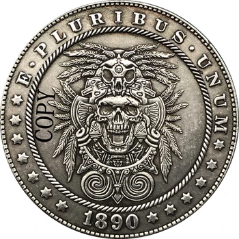 Klaiņot Niķeļa 1890-CC ASV Morgan Dolāru MONĒTAS KOPIJU Tips 188