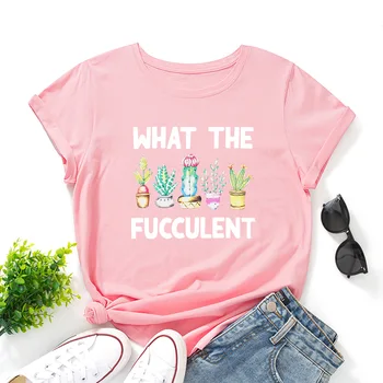 Ko Fucculent T-Krekls Kaktuss, Sulīga Vasaras Krekli, Kokvilnas T-Krekli Sievietēm Ar Īsām Piedurknēm Grafiskais Tee Topi Dāvanu Augi Mīļāko
