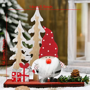 Koka Santa Klauss, Ziemassvētku noformējums, Dāvanu koka Amatniecības Ziemassvētku Rotājumi Ziemassvētku Mājām, Galda Rotājumi Navidad Jauno Gadu