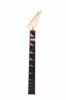 Kļavu kakla ģitāra 24 Fret 25.5 Fiksācijas Uzgrieznis Rožkoka Fretboard Džeksona Stilā #ASV