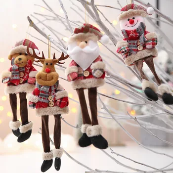 Laimīgu Jauno Gadu Ziemassvētku Dāvanu Lelli Santa /Sniegavīrs/Elk Rotājumi Navidad 