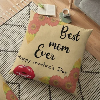 Laimīgu Mātes Diena Zemeņu Labākā Mamma Iespiests Dekoratīvs Spilvena Sofa Cover Spilvendrāna Rotājumi Mājas Dekoru Spilvena Segums