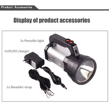 LED Gaismiņa USB Portatīvo Laternu 3 Režīmi Prožektoru Kempings Llight Uzlādējams 18650 Lāpu Pārnēsājams Gaismas Āra