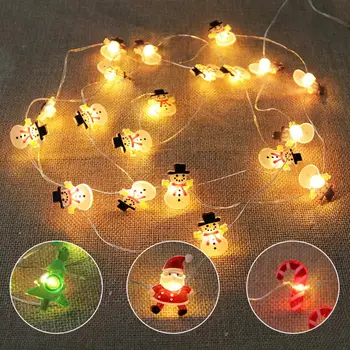 LED Santa Claus Sniegpārsliņu Koks LED Gaismas Stīgu Ziemassvētku rotājums Mājās Ir 2021. Ziemassvētku Rotājumu Ziemassvētku Dāvanu Jaunajā Gadā