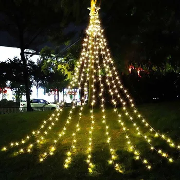 LED Svētku Gaismas Ziemassvētku un Jaunā Gada Vainags Kāzu Dārza Dekorēšana ES/ASV Plug Stīgu Gaismas Stars Pasaku Gaismas -40