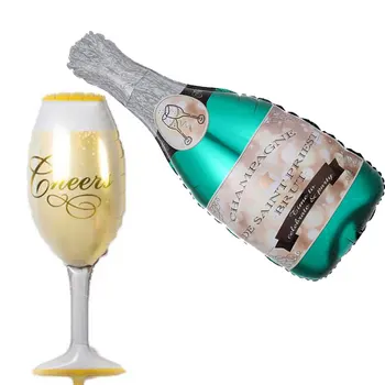 Liela Šampanieša Viskija Pudeli Alumīnija Folijas Gaisa Balons, Dzimšanas Dienas Svinības Jubilejas Apdares Pieaugušo Puses Balonu Piegādes