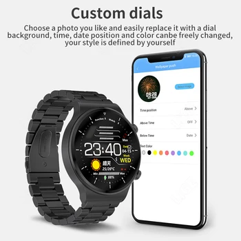 LIGE Jaunu Vīriešu Smart Skatīties Zvanu Atgādināt, Sirdsdarbības Ātrums, asinsspiediens Skatīties Sports Fitness Tracker Bluetooth Smartwatch Android, IOS