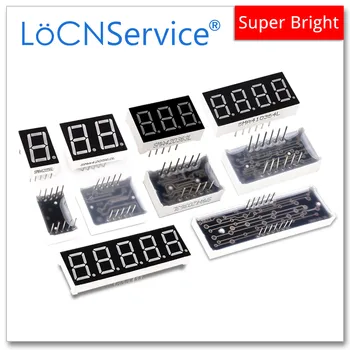 LoCNService 30PCS 0.4 Collu Digital Caurule, LED Displejs, 1 Bit Red Kopējo Anoda / Katodu 7 Segmentu 0.4 collas