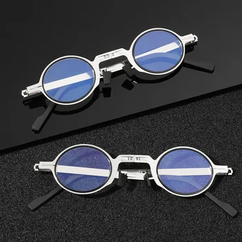 Locīšanas Lasīšanas Brilles Sievietēm, Vīriešiem Portatīvo Kārta Anti-zila Gaisma Presbyopic Brilles Augstas izšķirtspējas Brilles +1.0~+4.0