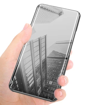 Luksusa Spogulis Flip Case for IPhone 13 12 Pro Max X XR XS Smart Cover Turētājs Stand Case for IPhone 11 6S 6 7 8 Plus Aizsardzība