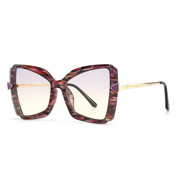 Luksusa Zīmolu, Dizainu, Kaķu Acu Lielgabarīta Saulesbrilles Sieviešu Modes Vintage Ceļojumu Liels Rāmis Slīpuma Saules Brilles Sexy Dāmas Toņos