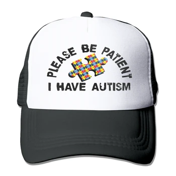 Lūdzu, Esiet Pacietīgi, man Ir Autisms 1041 Beisbola cepure Trucker Cepures Bob Vīriešu Klp Cepures Vīriešiem Beisbola Cepurītes Beisbola cepure Vīriešiem
