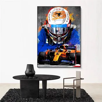 Lūiss Hamiltons F1 Audekla Gleznu Abstraktu Classic Aizraušanās Sacīkšu Auto Plakāti un Izdrukas Sienas Mākslas Ainu Mājas Dzīvojamā Istaba Dekori