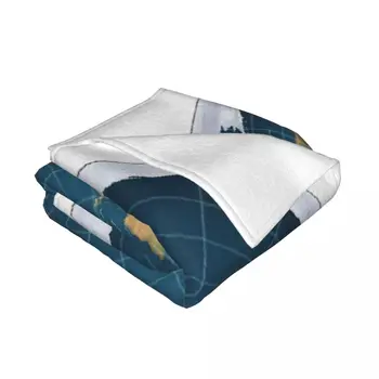 Manta de tierra plana punkts-cama, cobertor de cama a cuadros, manta doble para sofá, toalla de playa de lujo, 1 unidad