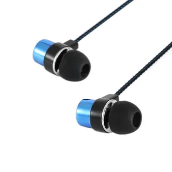 Metāla Austiņas Jack Standarta Trokšņa Izolējošas Atstarojošās Šķiedras Auduma Līnija 3,5 mm Stereo In-ear Austiņas Earbuds, Bluetooth, USB