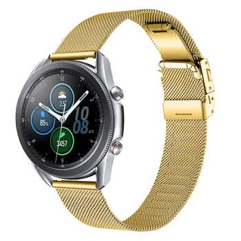 Metāla Siksniņa Samsung Galaxy Watch3 41/45mm Nerūsējošā Tērauda Skatīties Joslas Huawei Gt2 Pro 20/22mm Universāls Aksesuārs, Aproce