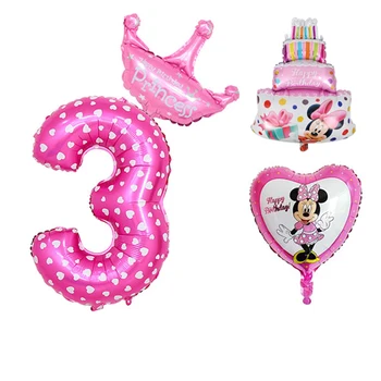 Mickey Minnie Tēma Folija Baloni Partijas Apdare Sirdsveida Balonu Baby Duša, Bērnu Dzimšanas Dienas Svinības Piegādēm