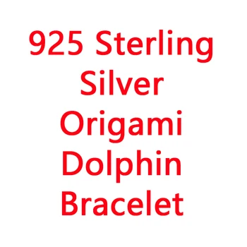 MKENDN 925 Sterling Sudraba Sieviešu Smalku Origami Cute Delfīnu Aproce Ar Saiti Ķēdē Okeāna Mīļotājiem Rotaslietas Dāvanu Draudzību