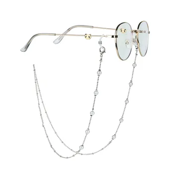 Modes, Izsmalcinātu Briļļu Turētājs Vadu Maska Siksniņa Kaklarota Unisex Multi-stilu, Mākslīgas Pērles Metāla Briļļu Karājas Ķēdes