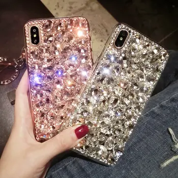 Modes Pilnu Bling Crystal Diamond Case Vāciņš Samsung Galaxy Note 20 10 9 8 S20 S21 Ultra S10/9/8 Plus Spīdīgu Rhinestone Gadījumā