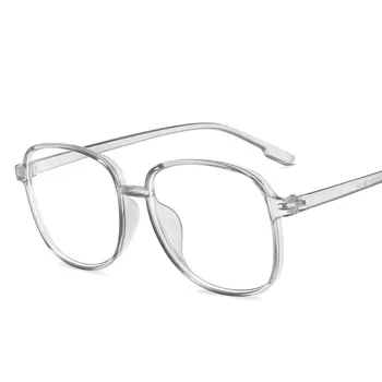 Modes Skaidrs Kadra Optika Brilles Anti-zila Gaisma Sievietes Brilles Classic Lielā Apaļā Plastmasas Datoru Tuvredzība Acu Brilles Vīriešiem