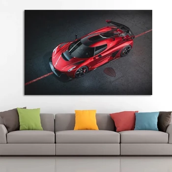 Mājas Apdare Koenigsegg Jesko Sienas Mākslas Izdrukas, Bildes Moduļu Red Superauto, Plakātu, Gleznu Cuadros Uz Audekla, Lai Dzīvojamā Istaba