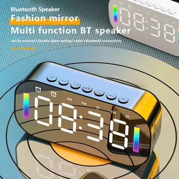 Mājas Biroja LED Modinātājs Bluetooth saderīgu Brīvroku režīms Iebūvēts Mikrofons Mūzikas Atskaņotājs, Lādējams Spilgtuma Regulēšana