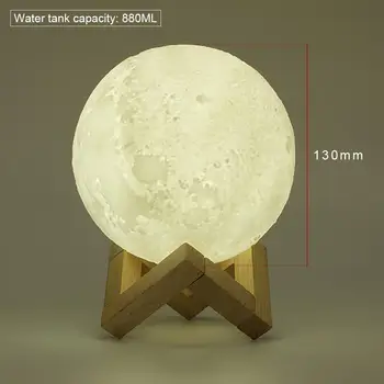 Mēness vīraks degļa Gaisa gaisa mitrinātāju, 3D Mēness Lampas gaismas Pieskārienu Pārslēgt Mēness Gaisma Guļamistaba Dekorēšana Dzimšanas dienas Dāvana