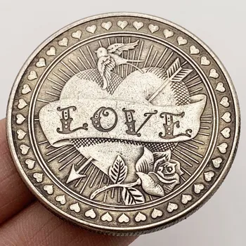 Mīlestība vai Naids Dicision Monētas, Bronzas Pārklājumu Kolekcija Mākslas Prognozes Ouija Kolekcionējamus Dāvanu Piemiņas Monētu