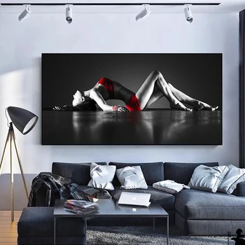 Mūsdienu Pliks Mākslas Plakāta Attēlu Sexy Sieviete Modelis Plakāti un Izdrukas Audekls Krāsošana Sienas, Attēlus Dzīvojamā Istaba Dekori Cuadros