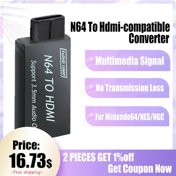 N64, Lai HDMI-saderīgam Converter Nintendo 64/NVE/NGC/SFC Signālu Augstas izšķirtspējas Multivides Video Signāla＆Audio Formāta (720P)