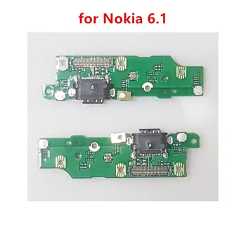 Nokia 6.1 USB Lādētāja Ports Dock Savienotājs PCB Kuģa Lentes Flex Kabelis telefona ekrānu remonts, rezerves daļas