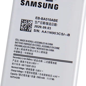 Oriģinālā Akumulatora EB-BA510ABE EB-BA510ABA Samsung Galaxy A5. Gadam A5 līdz 2016. EB-BA520ABE A5 līdz 2017. SM-A520F A5 2018 SM-A510F A5100