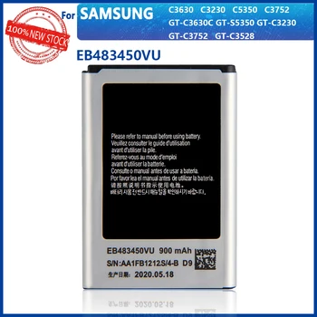 Oriģinālās EB483450VU Samsung GT-C3630 GT-S5350 C3752 GT-C3592 GT-C3230 GT-C3752 GT-C3528 C3630 C3230 C5350 4.8 Baterijas