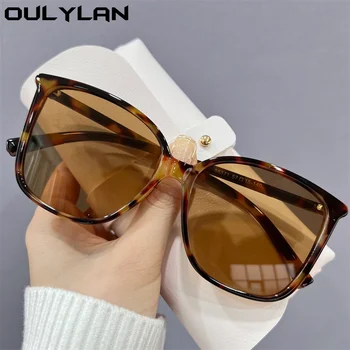 Oulylan Lielizmēra Kvadrātveida Saulesbrilles Sieviešu Modes Vintage Liels Rāmis, Saules Brilles Vīriešu Braukšanas Aizsargbrilles Toņos UV400 korejiešu Stilā