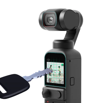 Par DJI OSMO Kabatas Rūdīta Stikla Pārklājumu Objektīva aizsargplēvi Komplekts Gimbal Kameras Ekrāna Vāka Anti-scratch Aizsardzības Aksesuāri