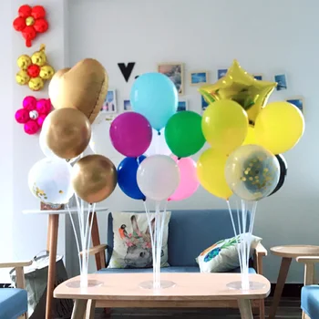 Par Dzimšanas dienas ballīti Kāzu puse, Baloni Stāvēt Balonu Turētājs Kolonnas Plastmasas Balonu Stick Dzimšanas dienas svinības Rotājumi