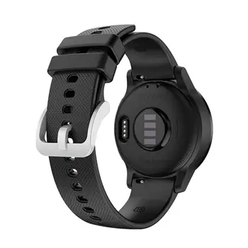 Par Garmin Vivoactive 4s/vivomove 3s Silikona Sudraba Sprādzes Siksnu Nomaiņa Watchband 18mm Modē