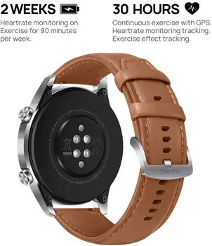Pasaules HUAWEI Skatīties GT2 GT 2 Smartwatch Sirds ritma Noteicējs Smart Skatīties Atbalsts, GPS Vīrs Sports Tracker SmartWatch Android, IOS