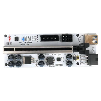 PCIE Stāvvadu 010 USB 3.0 Cabo Stāvvadu Video Kartes VER010-X Stāvvadu PCI Express X16 Extender Stāvvadu Karti BTC Bitcoin Miner Ieguves